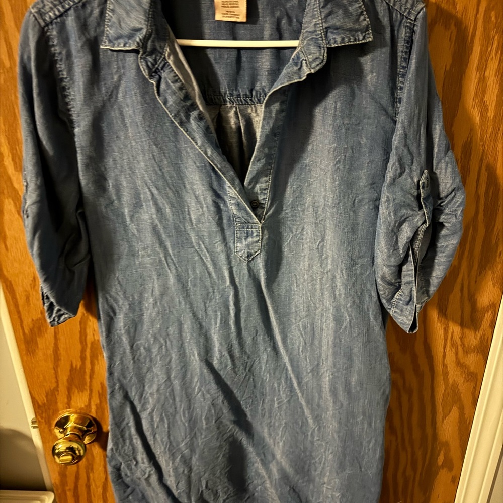 Philosophy Brand Soft Blue Denim Dress